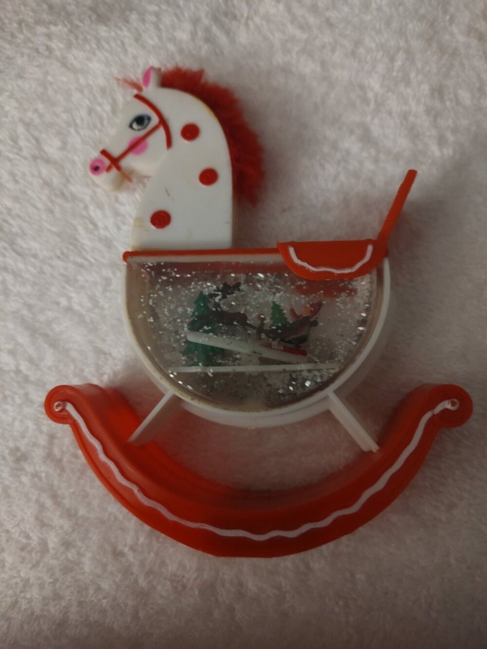 CHRISTMAS KURT ADLER ROCKING HORSE Water Globe VINTAGE
